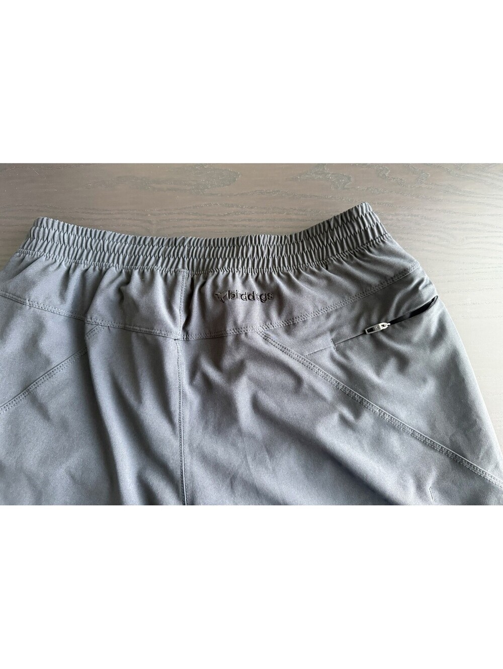 Birddogs NWOT Black Performance Shorts Sz Large With Black Lining 6” Inseam - Picture 8 of 8